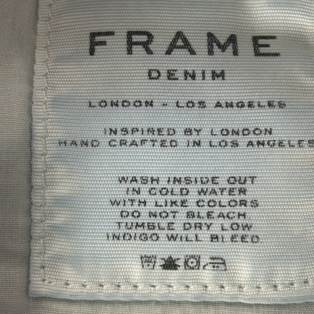 FRAME Shorts Le Cutoff Denim Womens 30 Blue Raw Hem Festival Boho USA LC179 - Picture 5 of 8